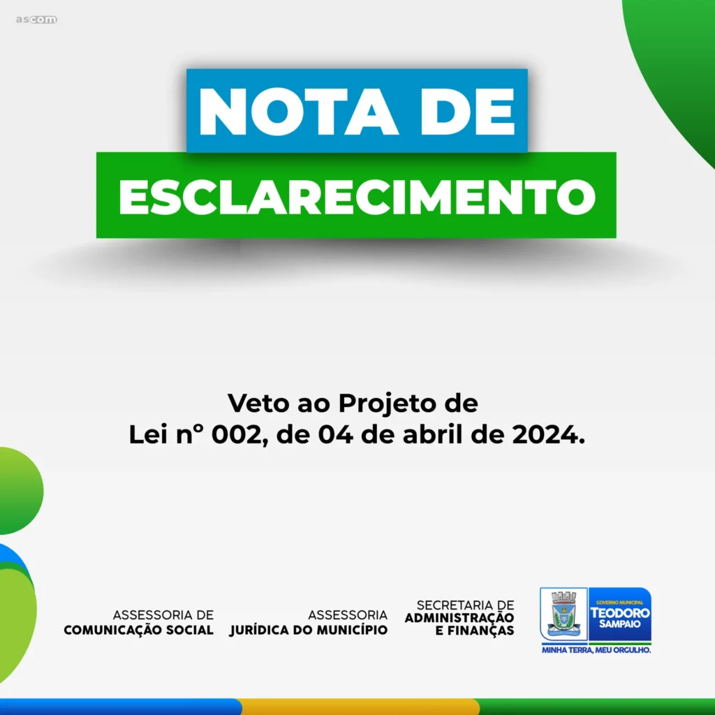 Nota de esclarecimento – reajuste salarial